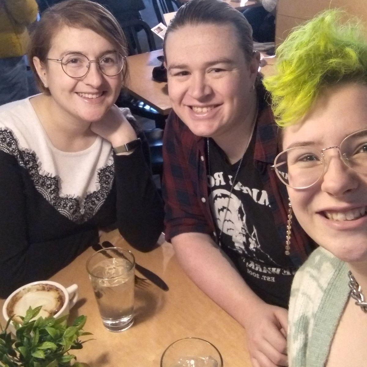 A breakfast picture from one of our visits to Chicago to spend time with Abbey, Sam's sister. Maybe someday I'll figure out how to take a group selfie without missing half my face...