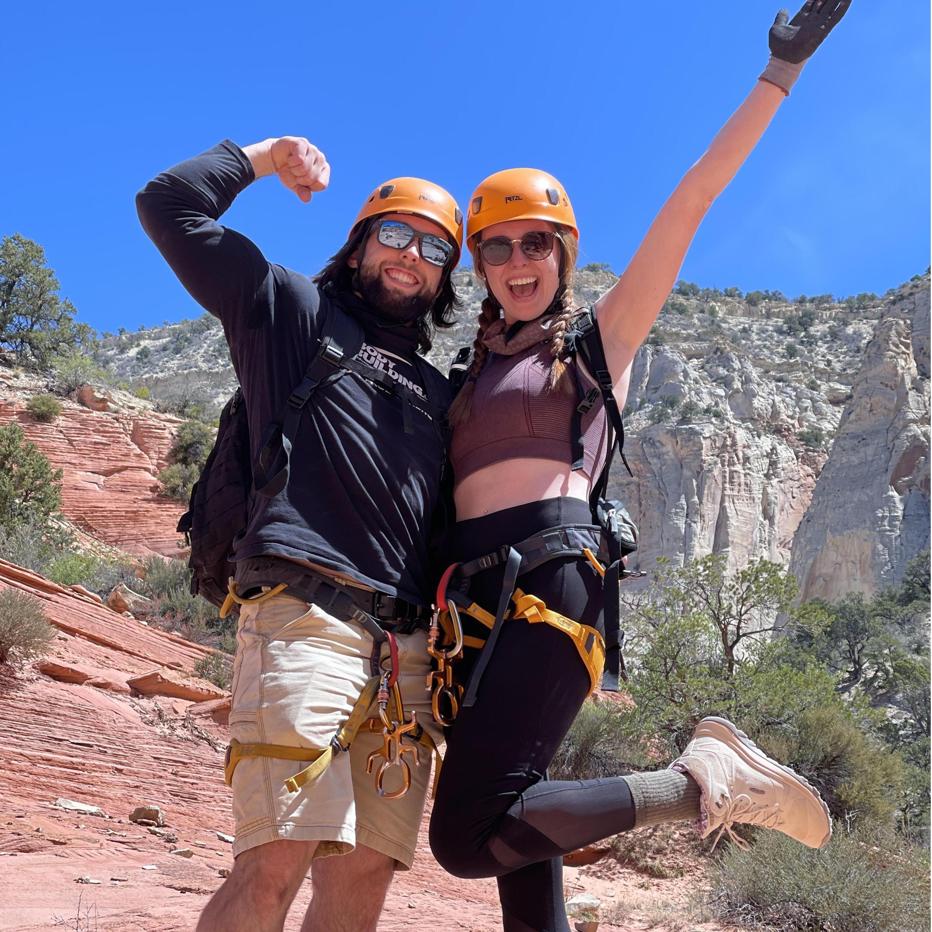 Canyoneering down slot canyons in Utah!