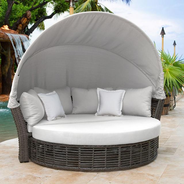 Panama Jack® Graphite Outdoor Canopy Daybed in Grey