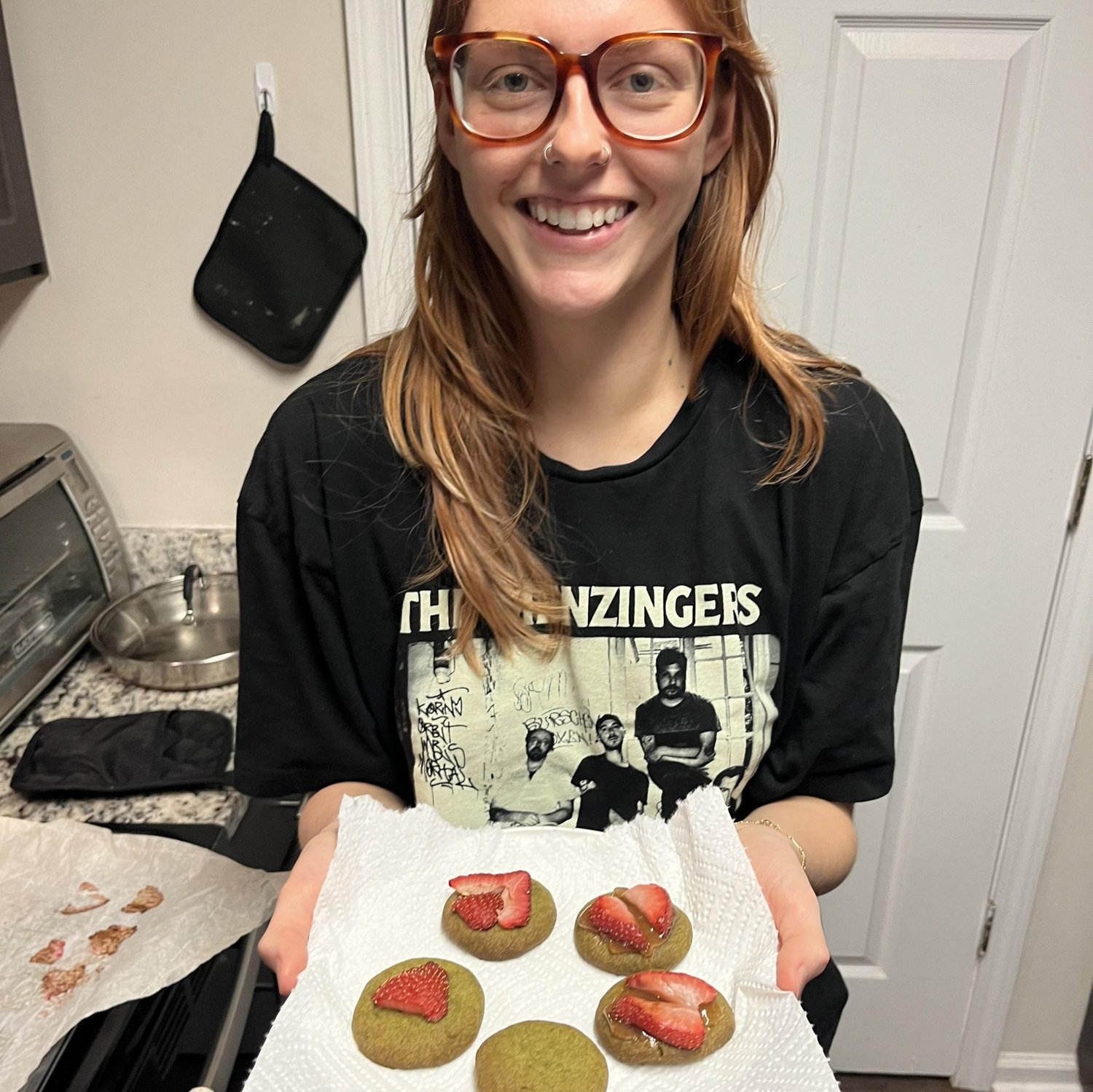 For about 3 months we were aggressively into baking cookies, and these are our most iconic matcha strawberry batch.