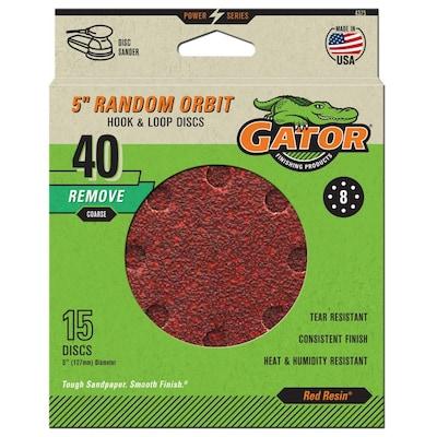 Gator  5 In 8H H/L Disc 40 Grit 15pk 15-Piece Aluminum Oxide 40-Grit Disc Sandpaper