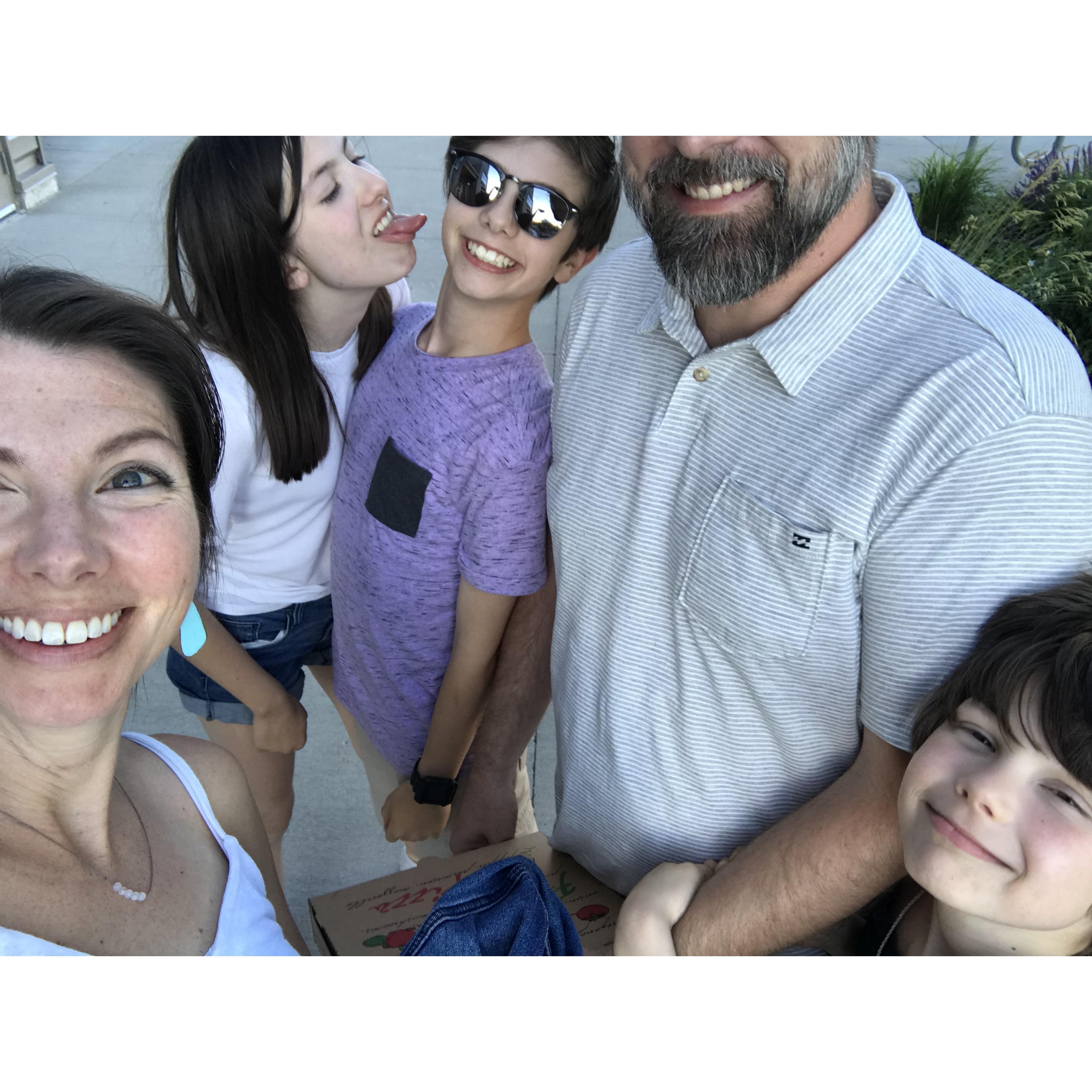 We're not great at family selfies.