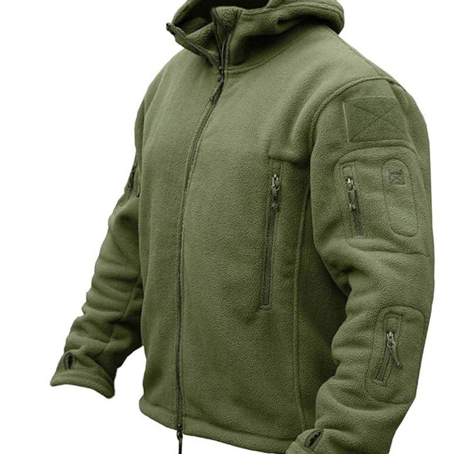 CRYSULLY Men's Military Tactical Sport Warm Fleece Hooded Outdoor Adventure Jacket Coats