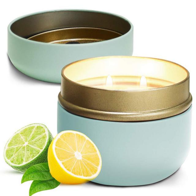 Home Lights 6OZ High Scented Candle,Natural Soy Wax,Unique Jar Candle, Gifts for Festival | Wedding | Anniversary | Lemon & Lime