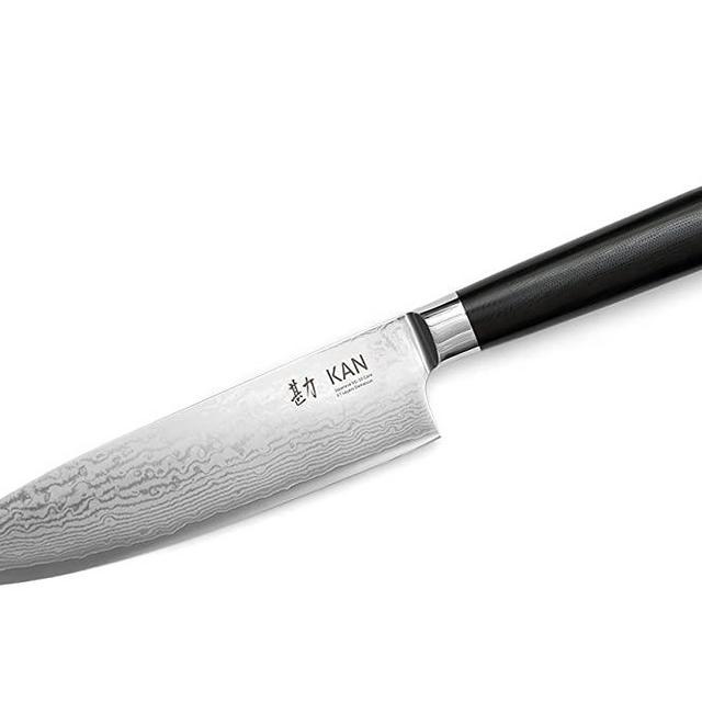 KAN Core Chef Knife 8-inch VG-10 67 layers Damascus Ambidextrous (Non-hammered VG-10 blade, G10 handle)