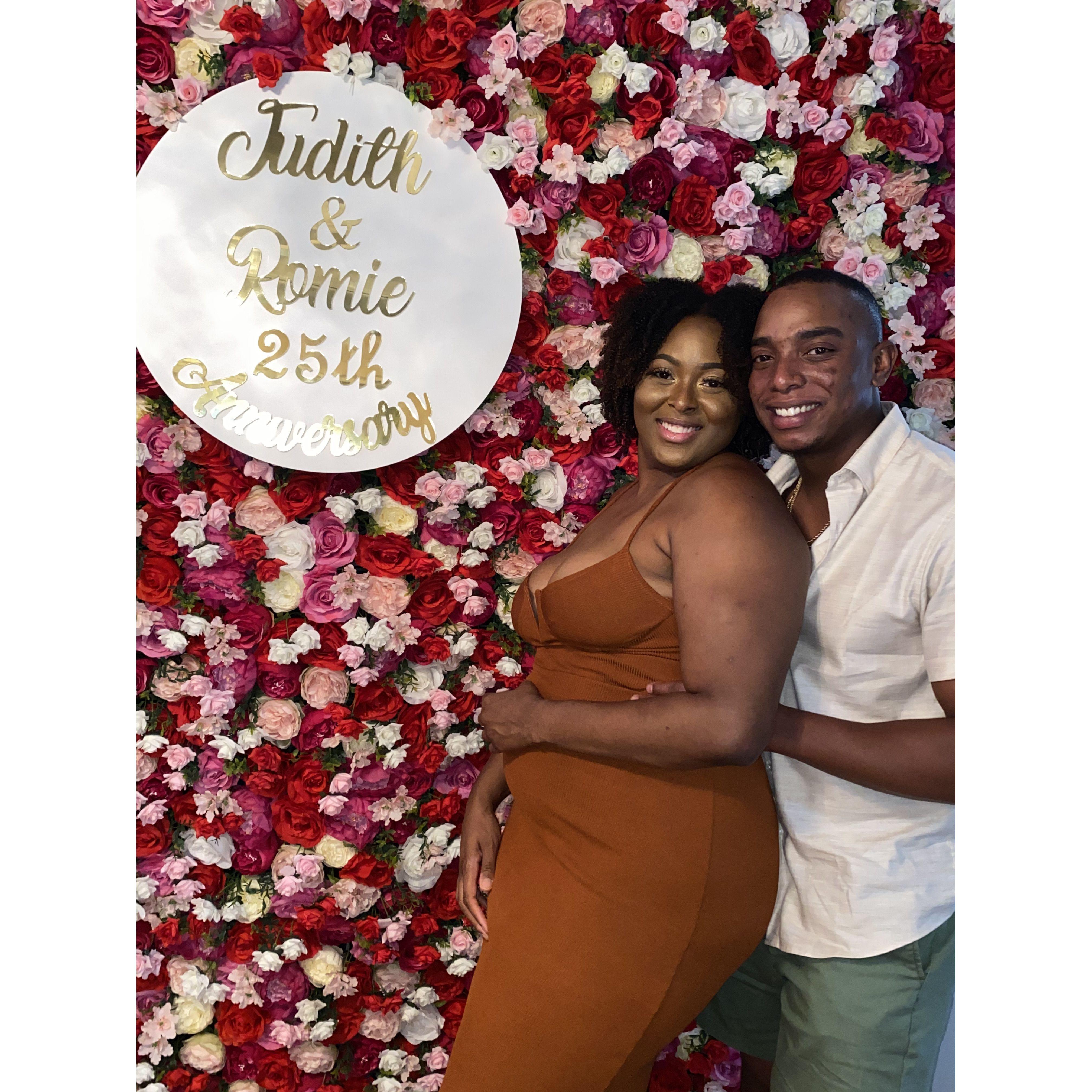 Celebrating Kianna's parents 25 year wedding anniversary August 2020