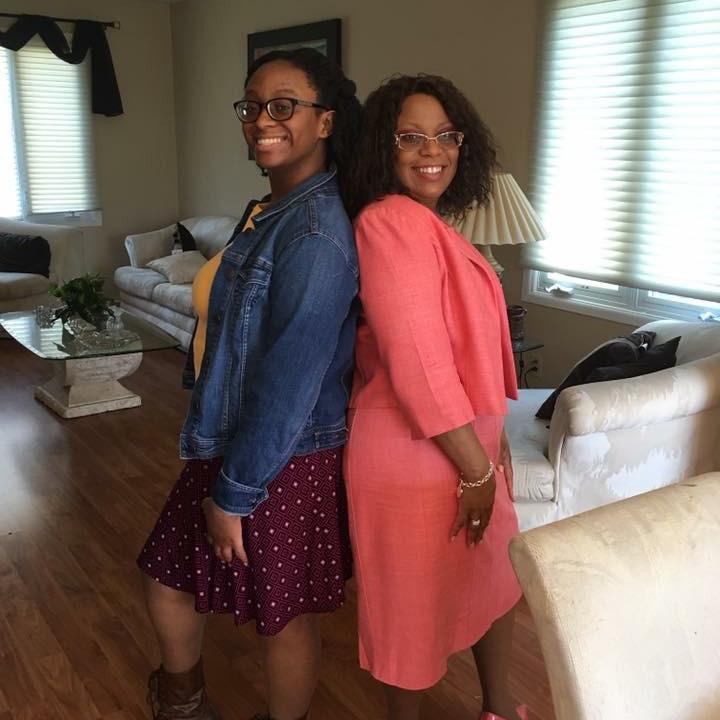 The bride and her mom, Tenisha, who will be celebrating the couple in heaven.