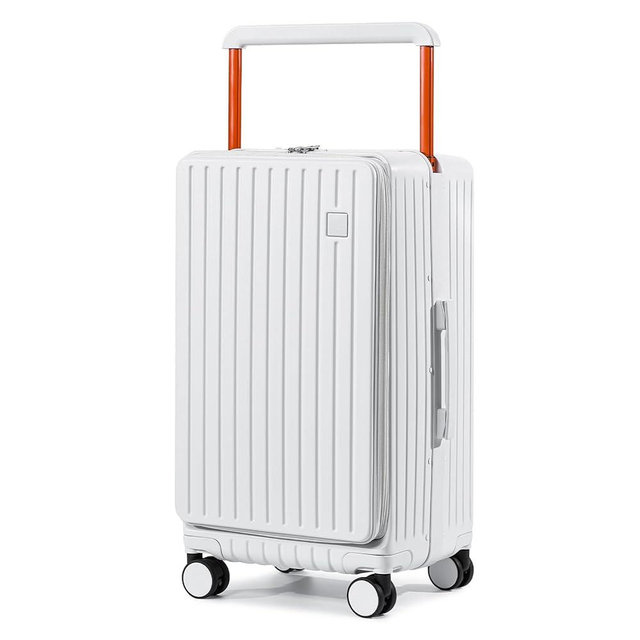 Joyway Hardshell 24 inch luggage with spinner wheels, Lightweight Hardside large checked withTSA Lock (White, Checked Luggage-24 Inch)