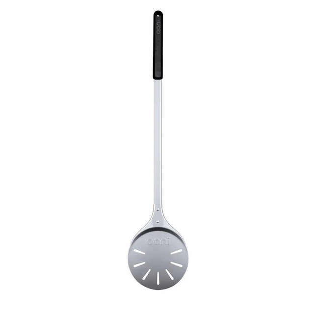 ooni Pizza Turning Peel - 7 Inch Aluminum Perforated Pizza Peel, Lightweight Metal Pizza Turner with Long Handle, Pizza Tools, Pizza Oven Accessories