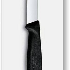 Victorinox 3.25 Inch Swiss Classic Paring Knife with Straight Edge, Spear Point, Black