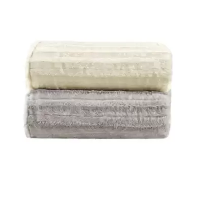 Beautyrest® Duke Faux Fur 12 lb. Weighted Blanket in Ivory