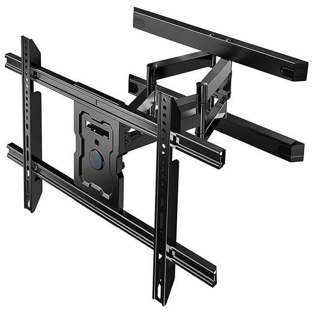 PERLESMITH Full Motion TV Wall Mount for 37-80 Inch Flat Curved TVs with Smooth Tilts Swivel & Extends - Dual Articulating Arms Wall Mount TV Bracket Supports TVs up to 132 lbs Max VESA 600x400