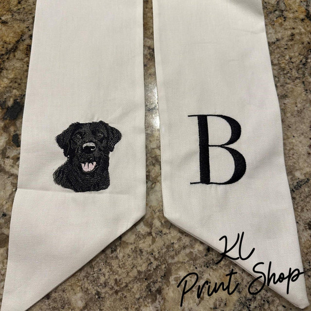 Monogrammed Dog Wreath Sash, Embroidered Wreath Sash, Personalized Sash, Sash for Door, Wreath Sash, Lab Wreath Sash, Lab Gift