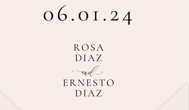 The Wedding Website of Rosa Diaz and Ernesto Diaz