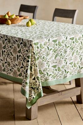 Divya Cotton Tablecloth, Blue