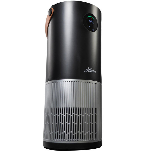 Hunter Fan Company HPH625 Air Purifier Humidifier – 2 in 1 Air Purifier & Humidifier Combo, Black/ Silver