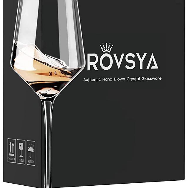 White Wine Glasses Set of 4- Premium Crystal Hand Blown Wine Glass-15 oz,Thin Rim,Long Stem,Perfect for Red or White,Daily Use,Unique Wedding Anniversary or Birthday Gift