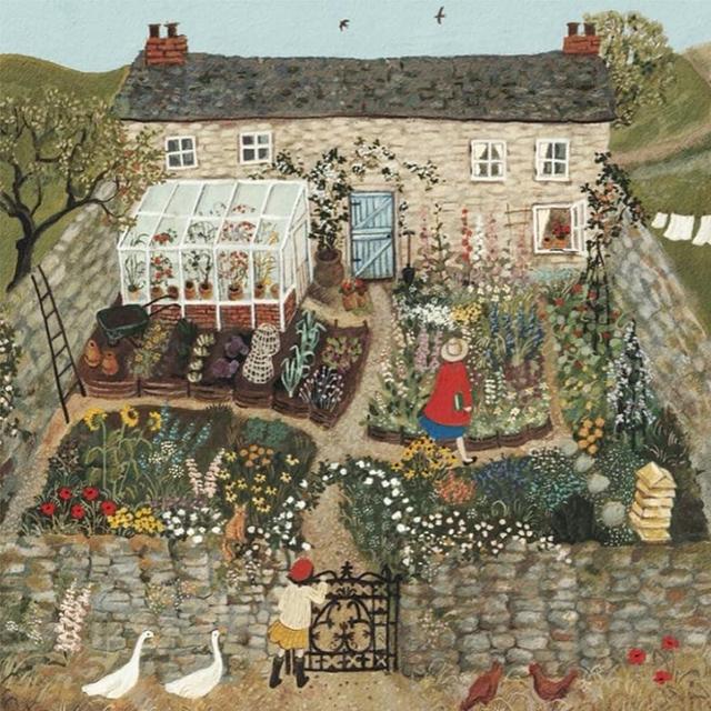 New York Puzzle Company - Loré Pemberton The Walled Garden - 500 Piece Jigsaw Puzzle