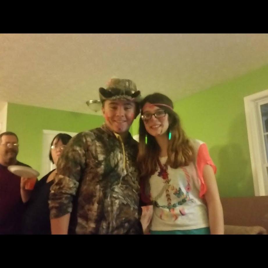 One of our first photos together: Tyler’s 13th birthday party