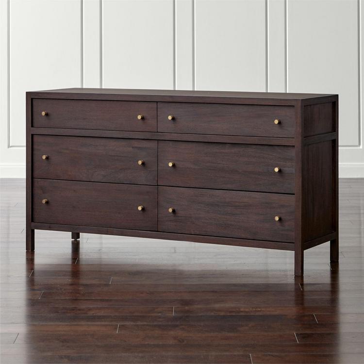 Crate And Barrel Keane 6 Drawer Solid Wood Dresser Zola