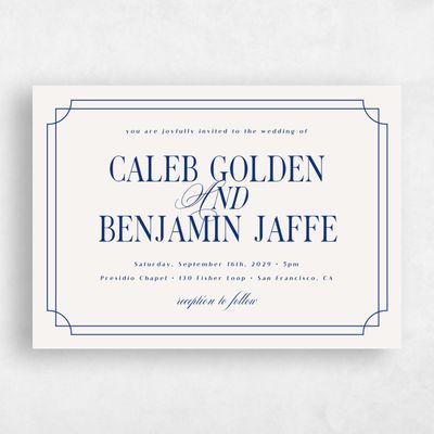 Multi-Colored Wedding Invitation - Cato Landscape