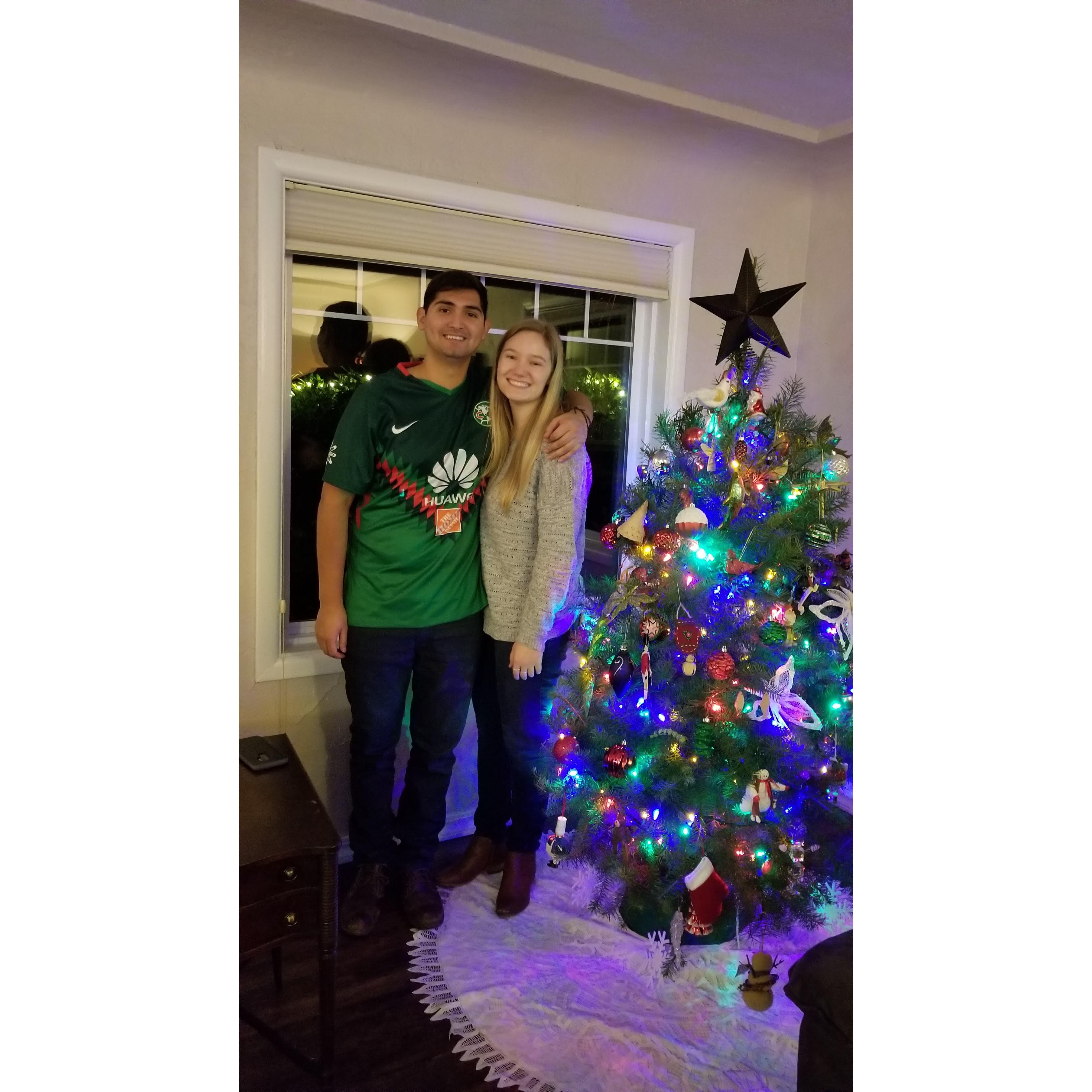 Our first Christmas together in our own place, December 2018.