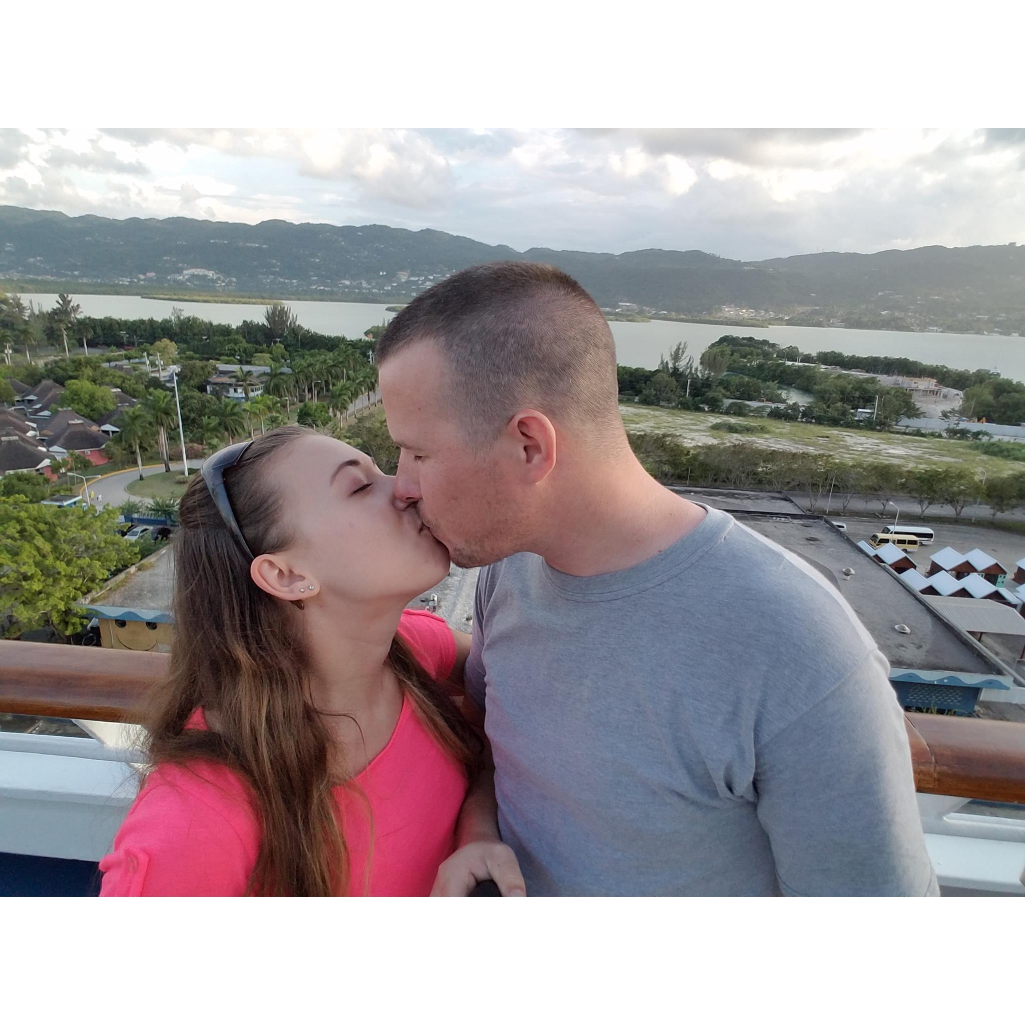 Back on the ship after an all day adventure in Jamaica.