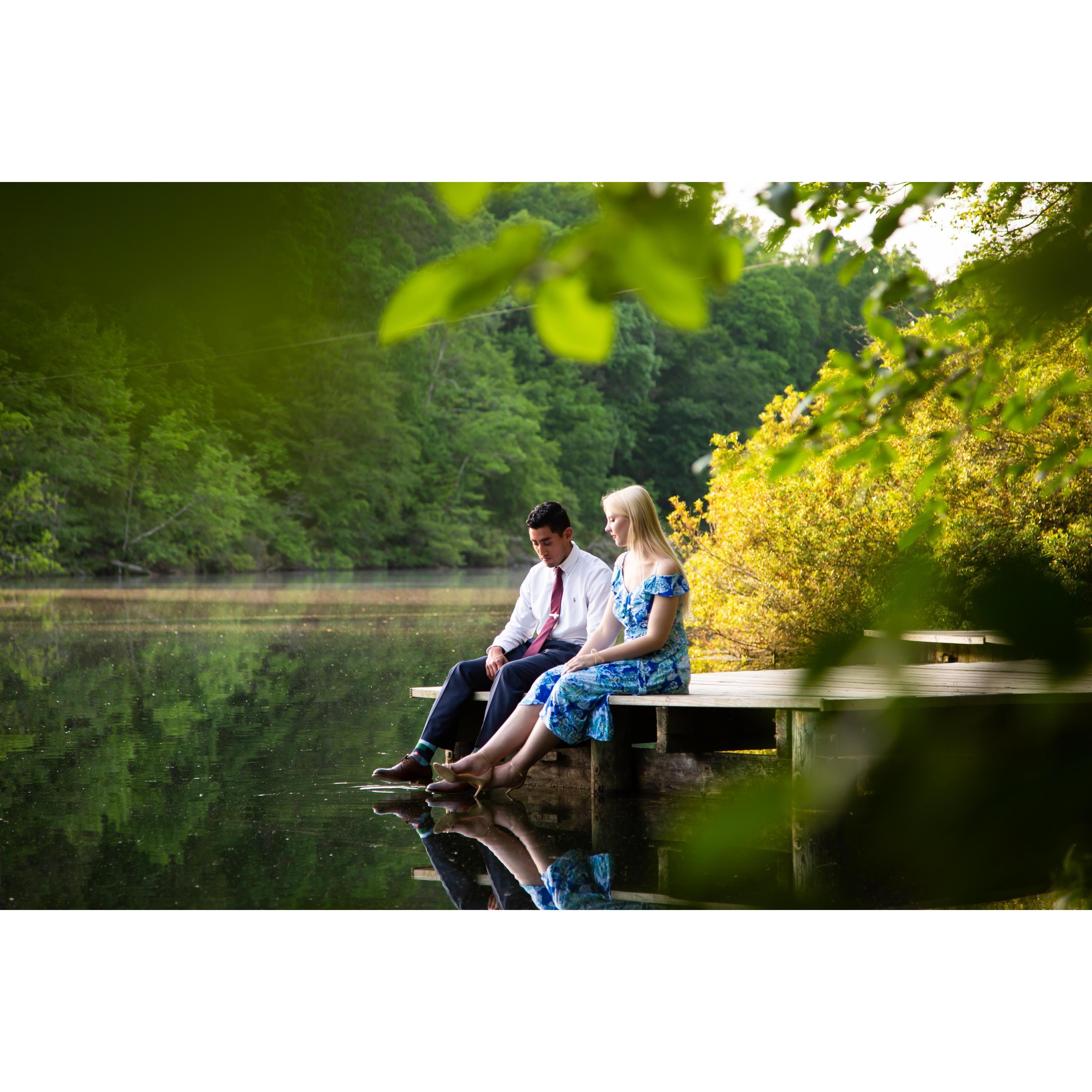 Matoka Lake, our favorite spot at William & Mary