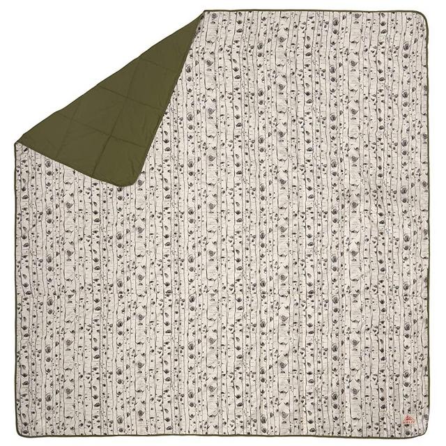 Kelty Biggie Blanket, Winter Moss/Aspen Eyes, 2-Person Blanket, Stuff Sack Included - Indoor/Outdoor Insulated Camping Blanket