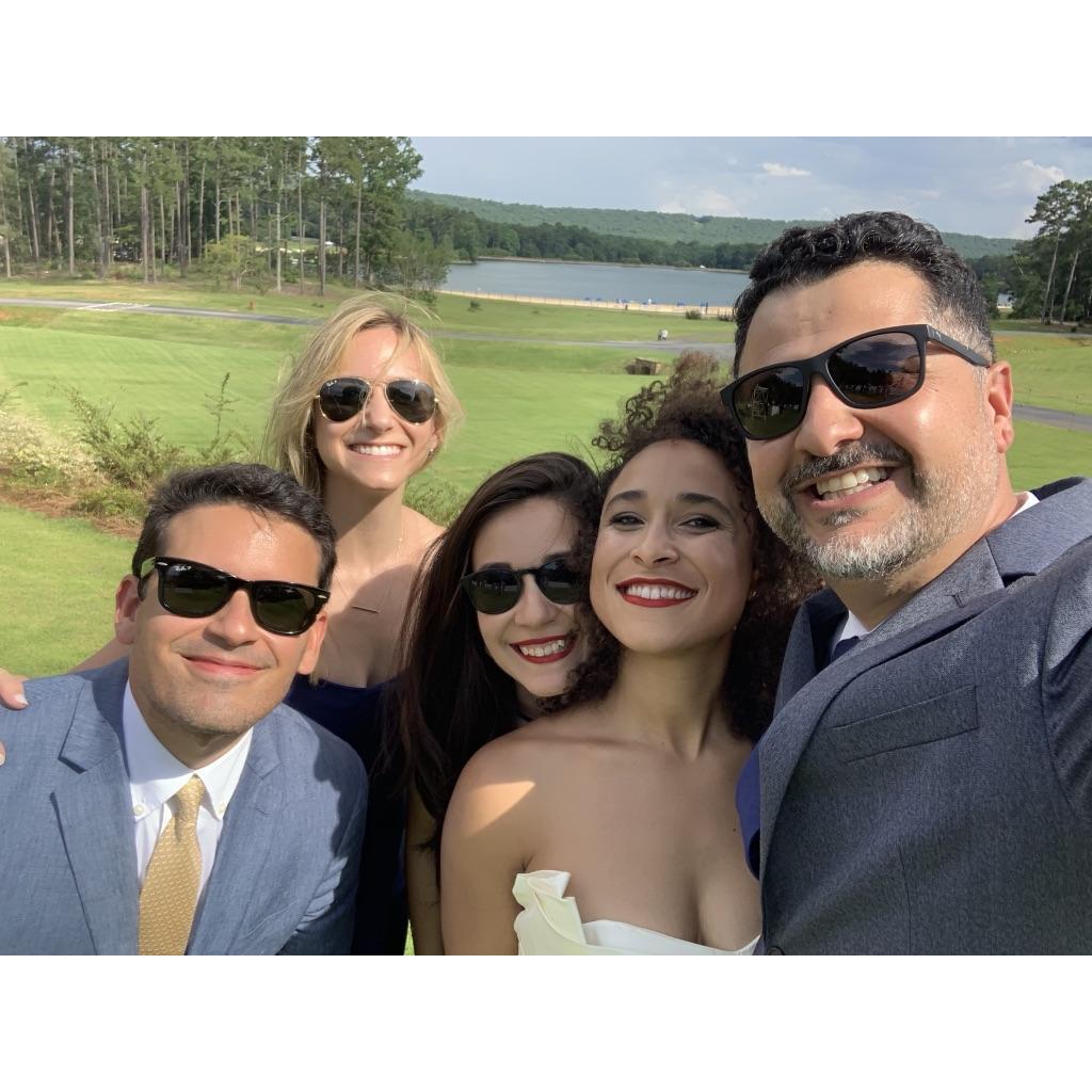 Another wedding! Celebrating Julia and Ken with Chelsea's college roommates Jenny and Uzra in Georgia