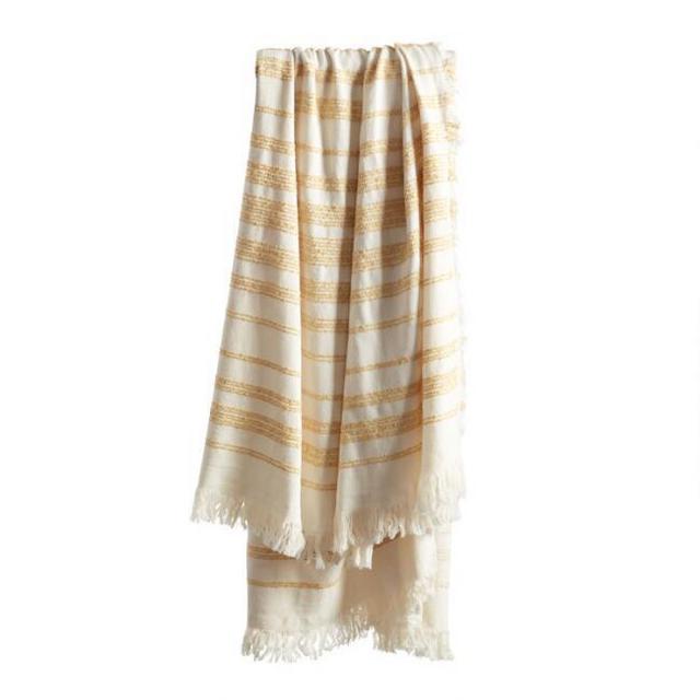 Chenille Stripe Throw Blanket
