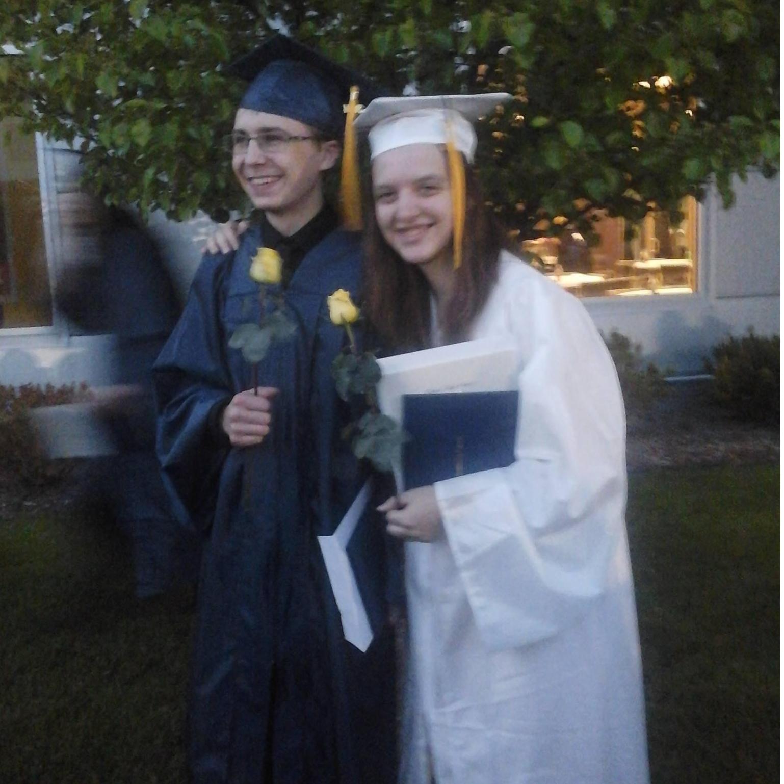 Chris and I at our High School graduation ceremony in May/June 2014.