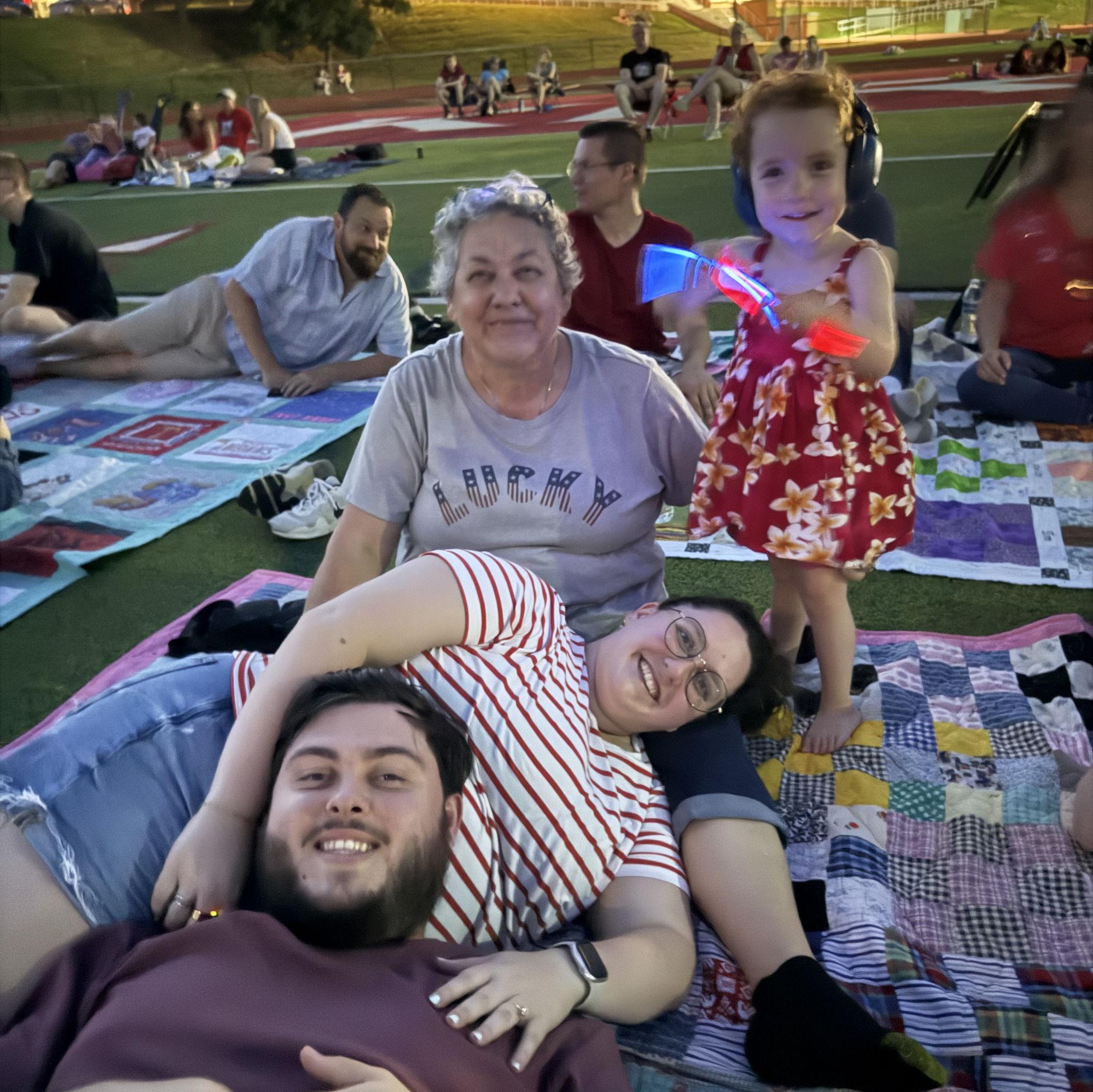 4th of July fireworks show with the Stevens family - St Louis