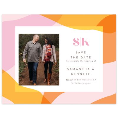 Flamingo, Pink Wedding Digital Save the Date - Everly Photo