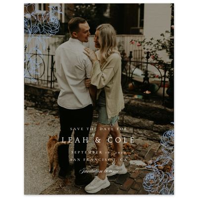 Denim Blue Wedding Digital Save the Date - Peonia Photo