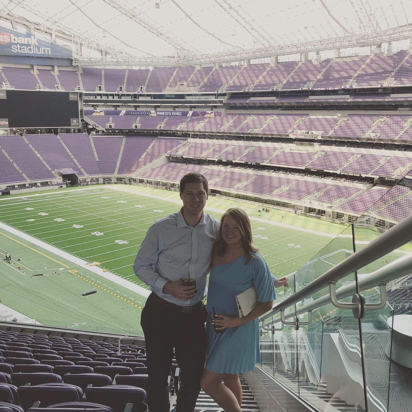 Celebrating Leah & Andrew at US Bank Stadium!