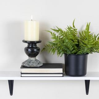 2-Tone Sculptural Terracotta Pillar Candle Holder