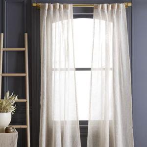 European Linen Sheer Curtain Set