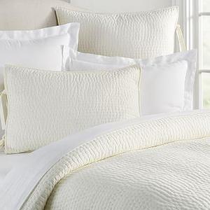 Pick-Stitch Handcrafted Quilt, King/Cal. King, Ivory