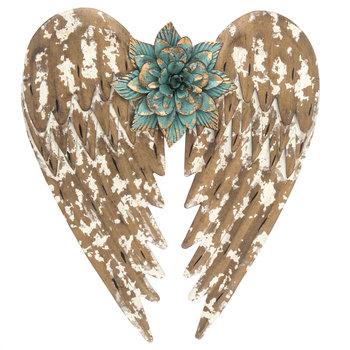 Flower Angel Wings Metal Wall Decor