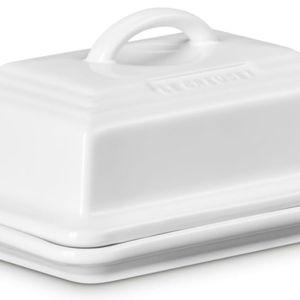 Le Creuset Stoneware European Butter Dish, White