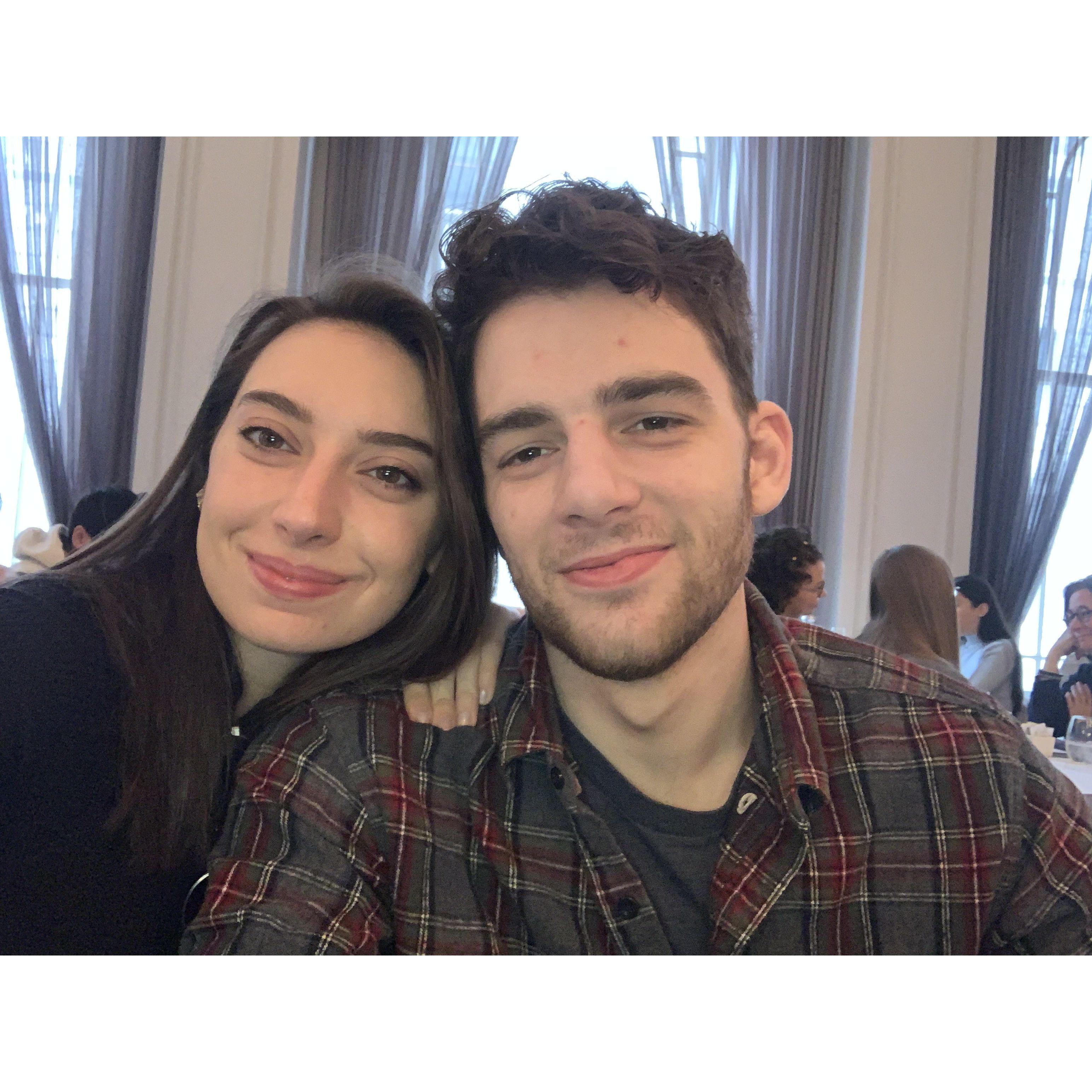 Boozy brunch before getting engaged in Montreal, March 2024