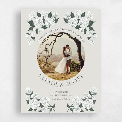 Sage Mist, Grey Wedding Save the Date - Bellis Photo