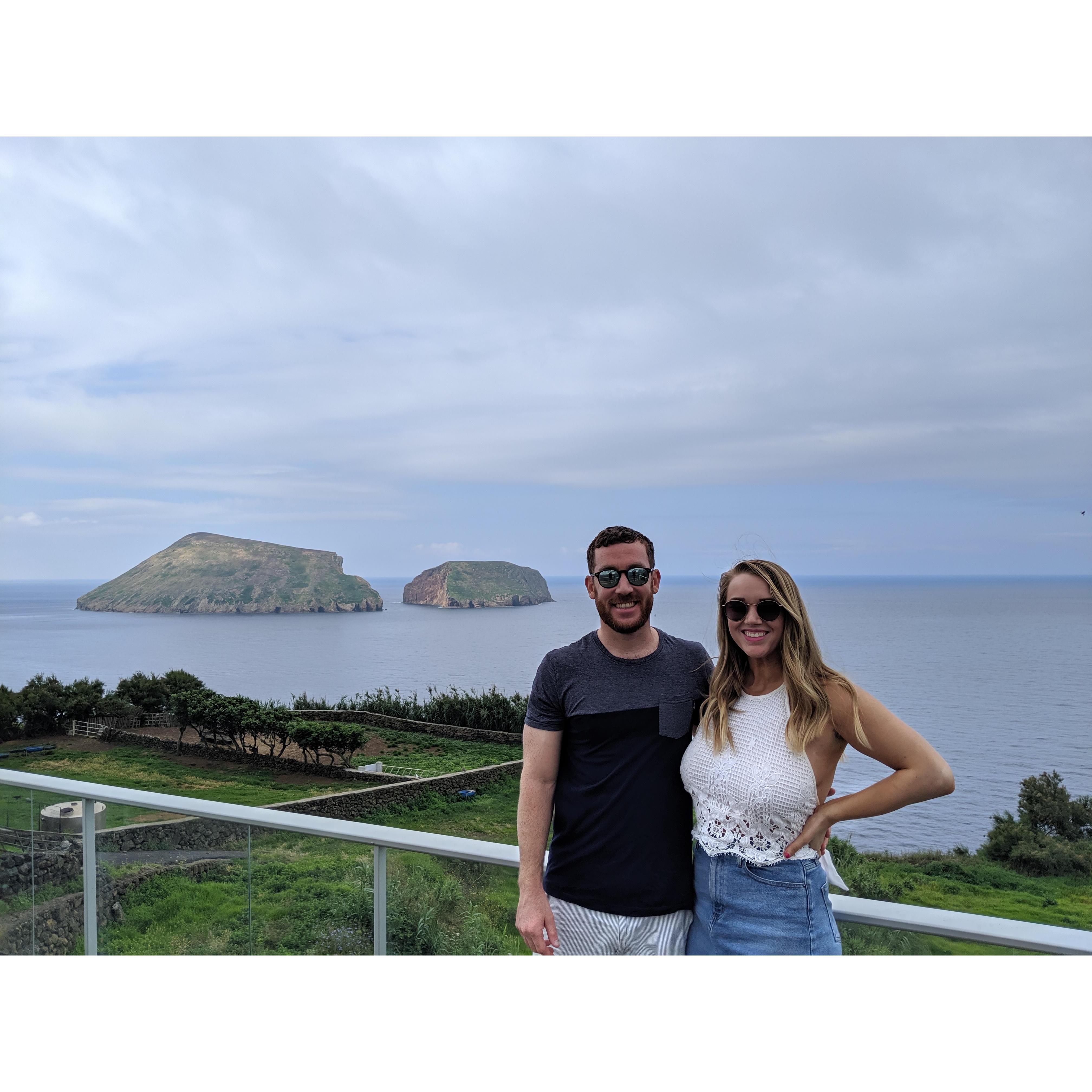 A view of Goat Island from Tercera Island in the Azores