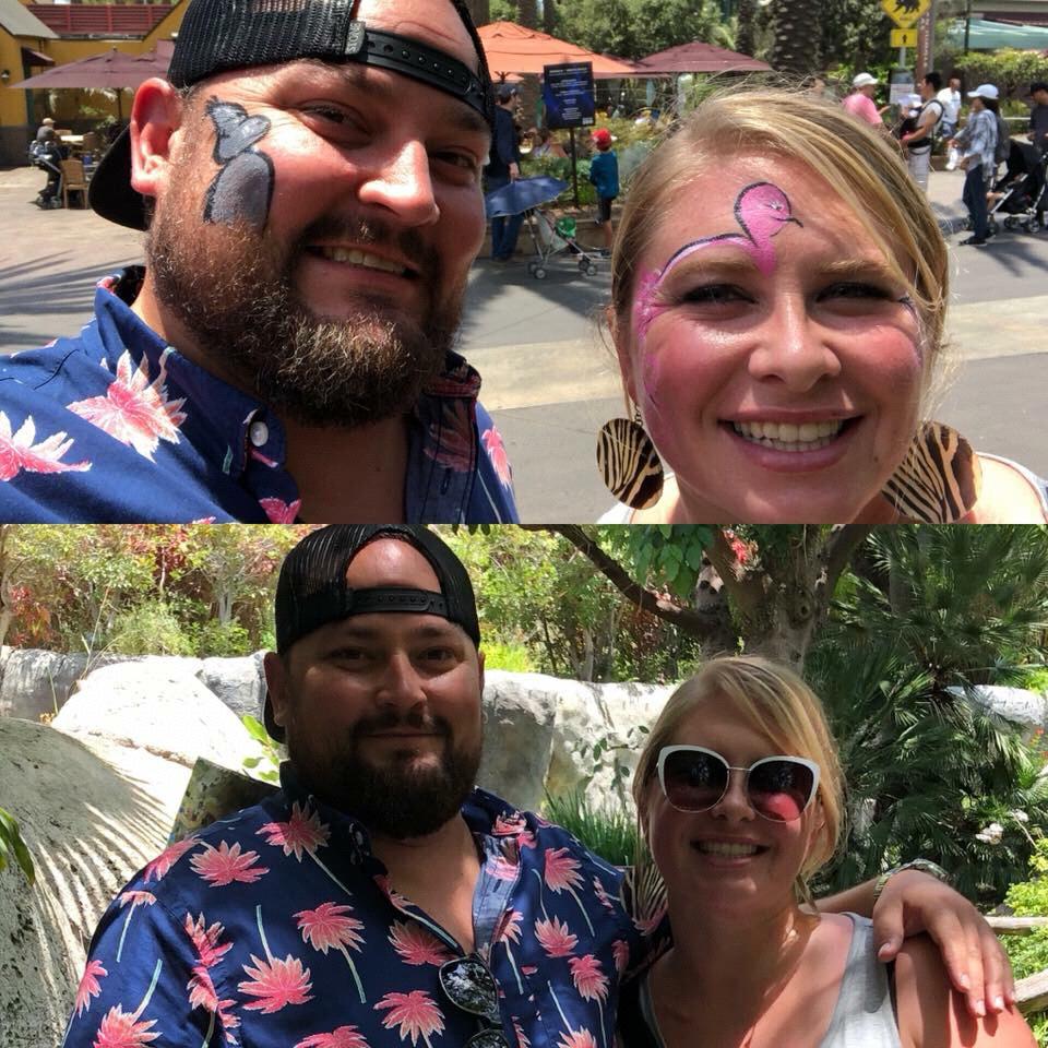 San Diego Zoo 2018- She tried... an attempt at a Flamingo and an Ape.