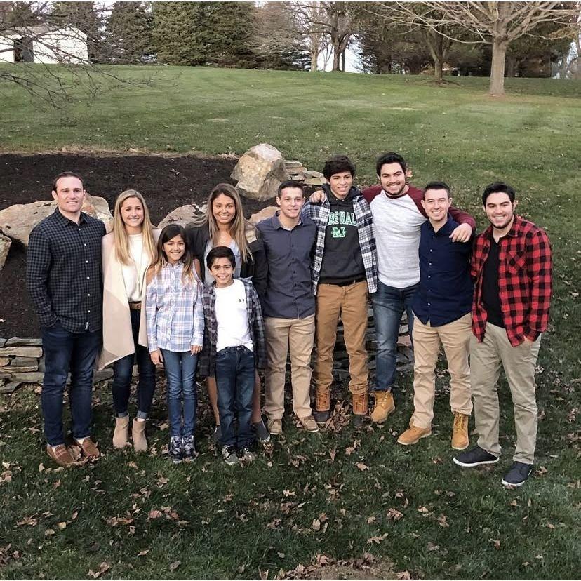 Zack and his cousins during college.