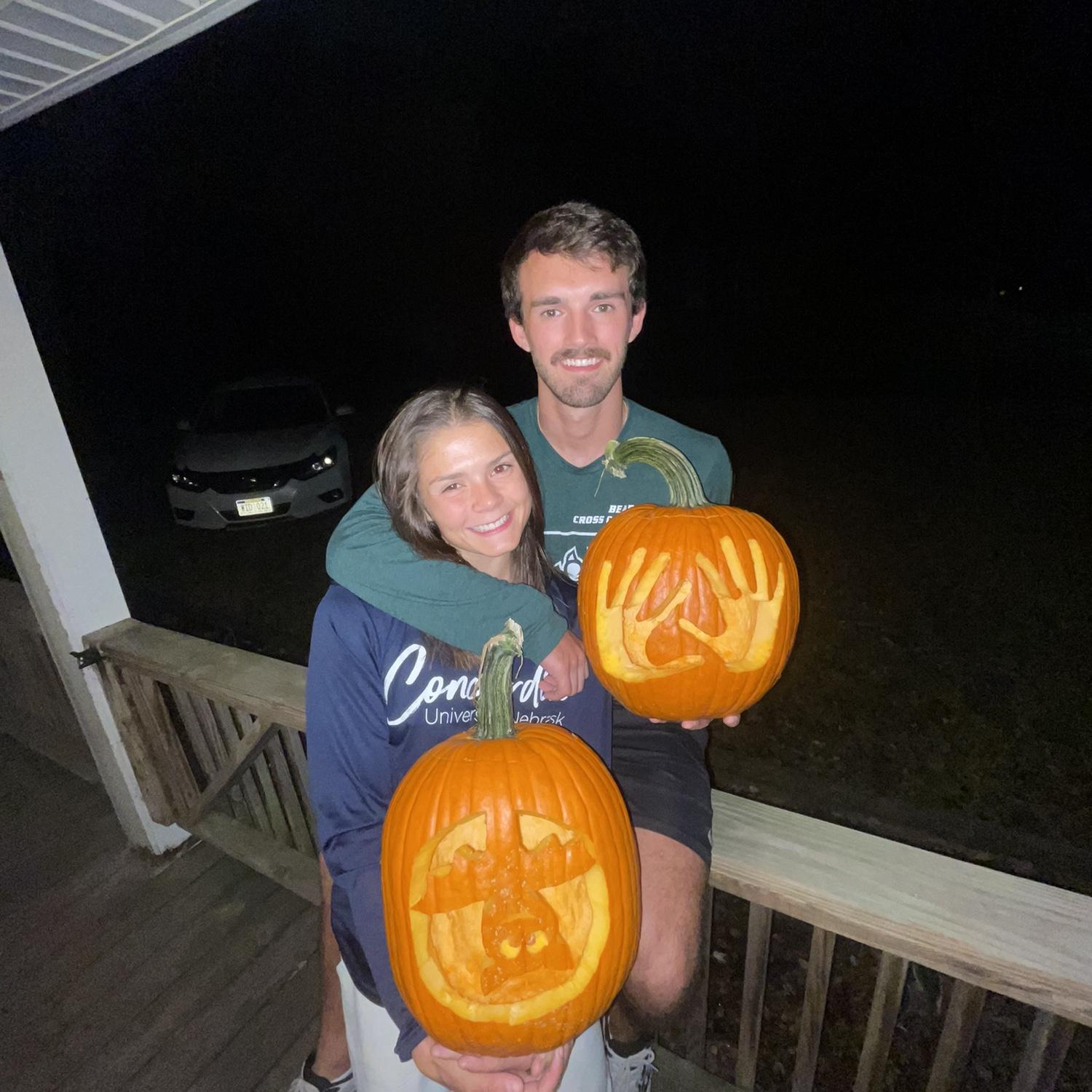 Pumpkin carving skills starting to improve