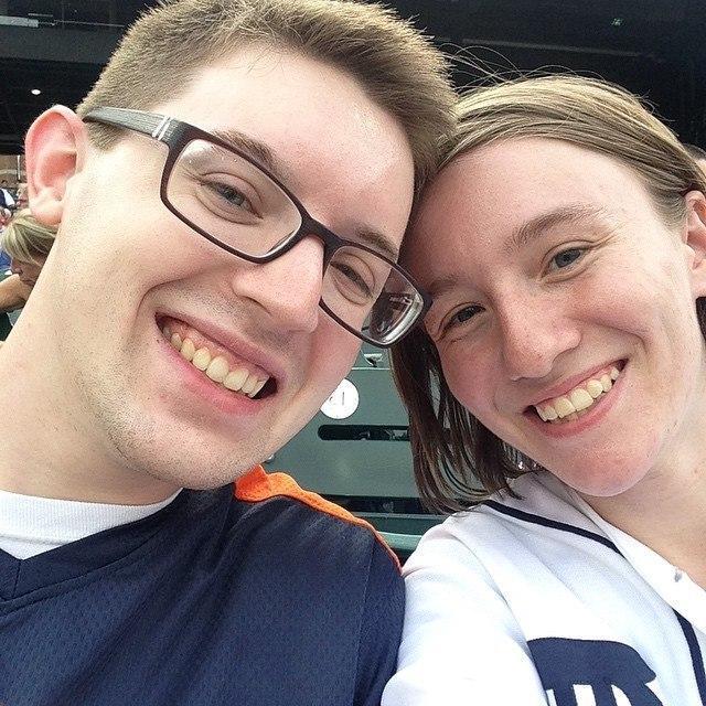 2015: One of our first dates, a Tigers game at Comerica Park