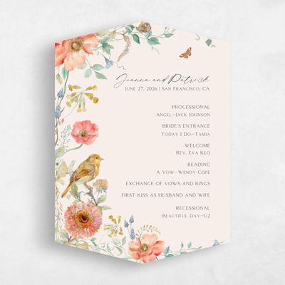 Beige Diamond Wedding Program - Aurelia