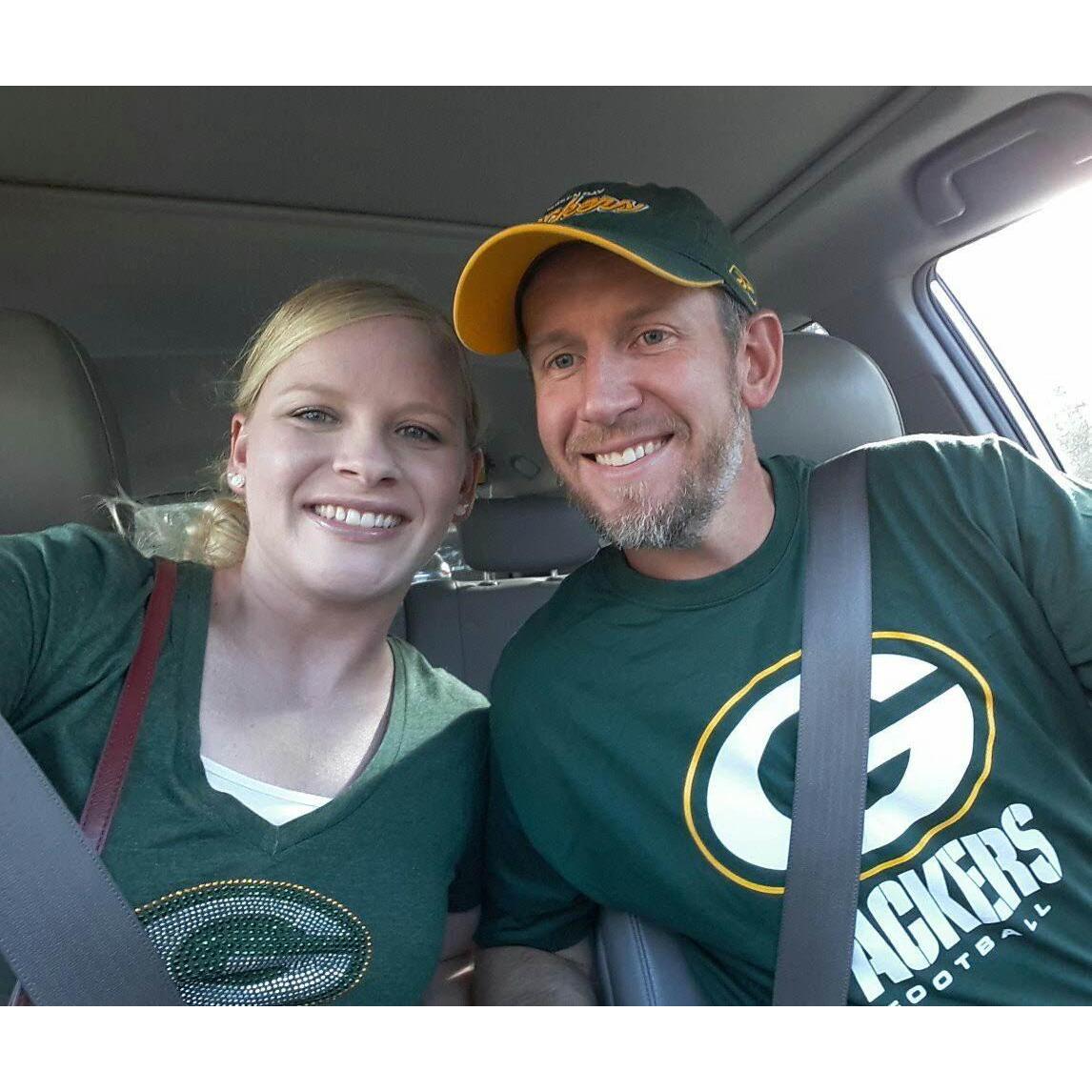 Our first Packers game together!  #gopackgo